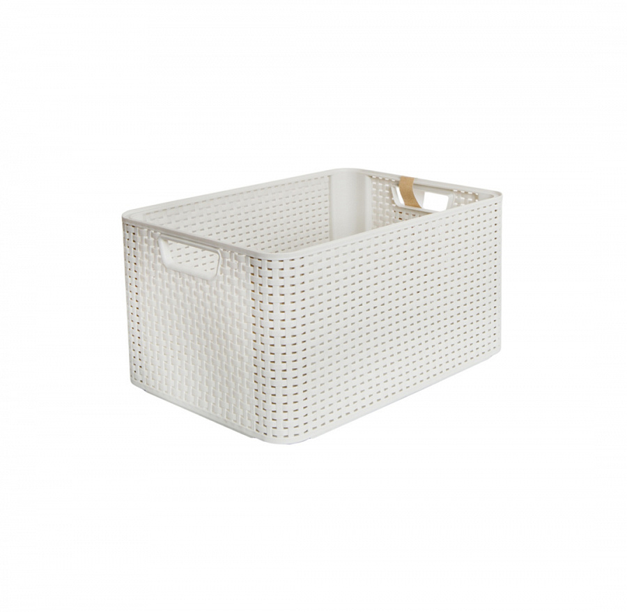 Корзина RATTAN STYLE BOX L кремовая