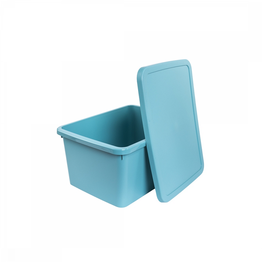 Коробка для хранения STORUM бирюзовая 20л 42.3x31.1x20.7см с крышкой