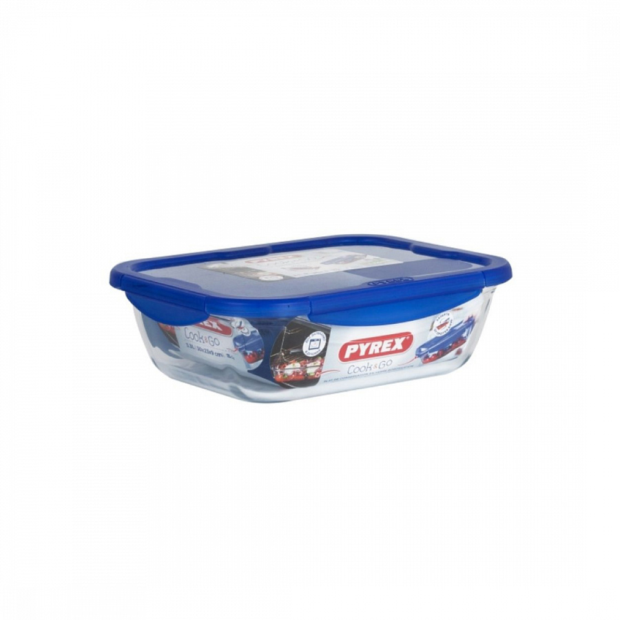 Форма для запекания и выпечки с крышкой COOK&GO 3.5л 30х23х8см прямоугольная