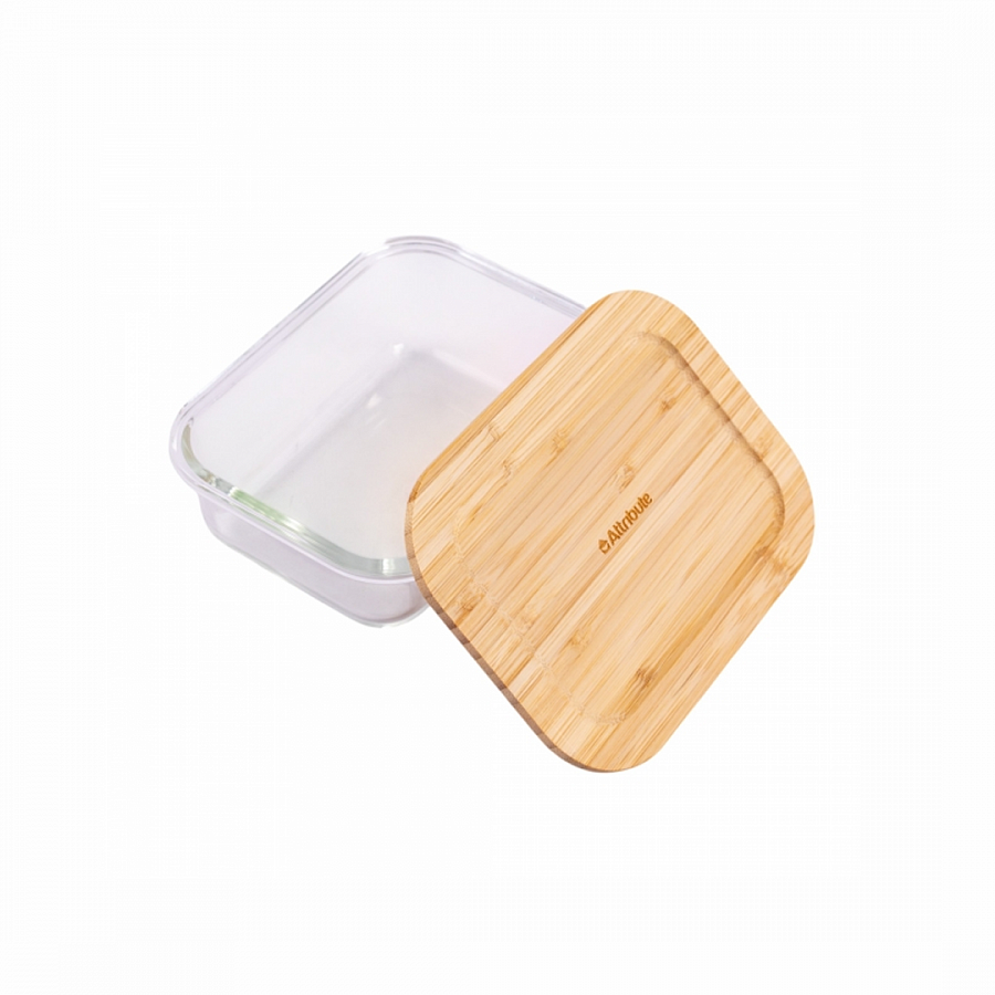 Контейнер из боросиликатного стекла с бамбуковой крышкой BAMBOO TOUCH 640мл