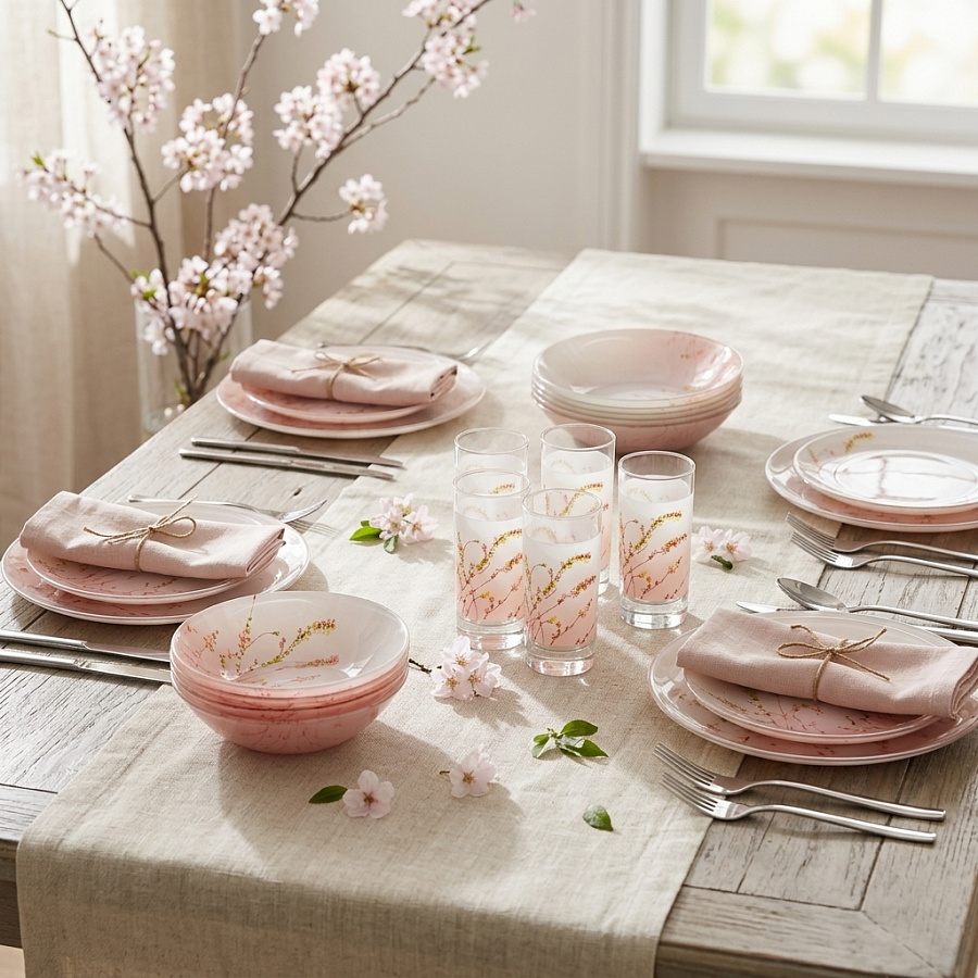 Столовый набор SIMPLE TROMPETTE ROSE 30 предметов