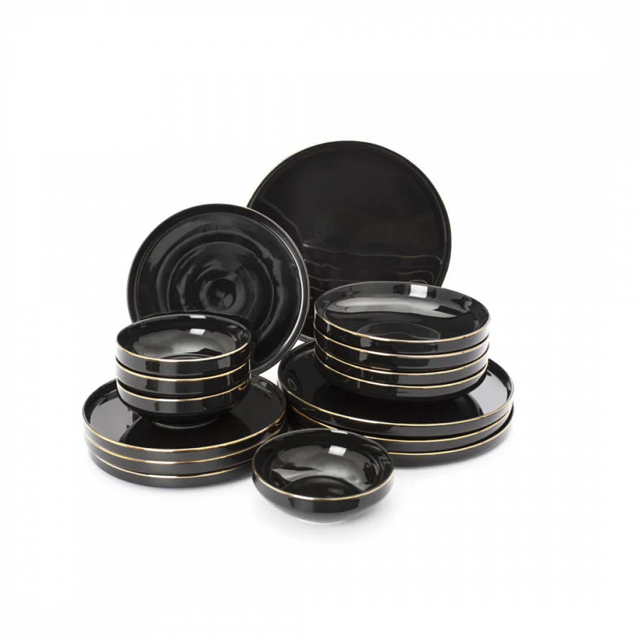 Набор столовый BLACK GOLD 16пр (4 персон