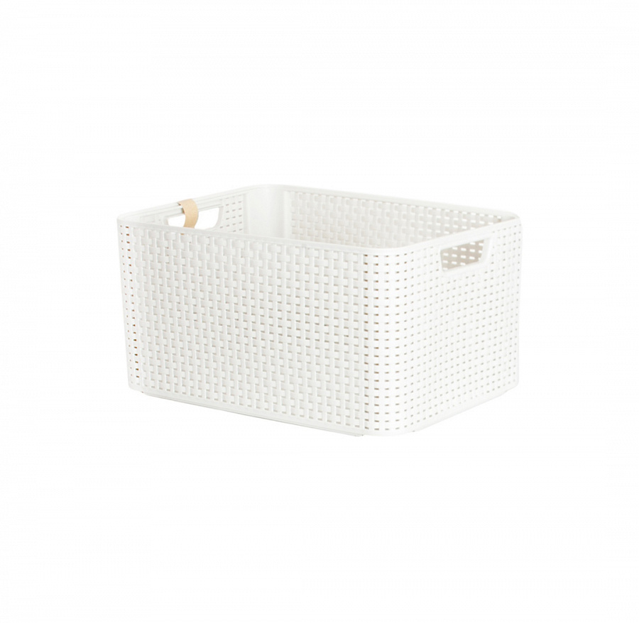 Корзина RATTAN STYLE BOX L кремовая