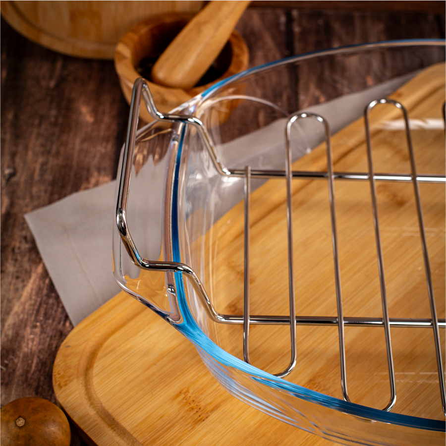 Блюдо Pyrex Irresistible 39х27см овальное с решеткой