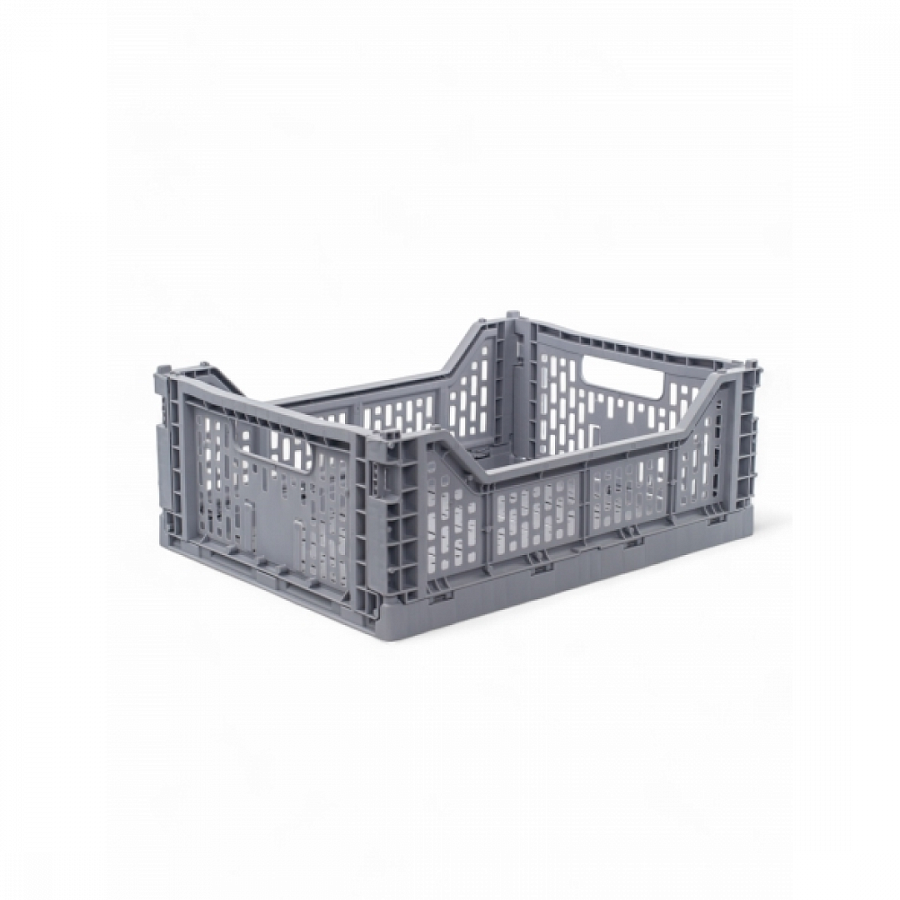 Корзина для хранения складная CASSA M серая 15л