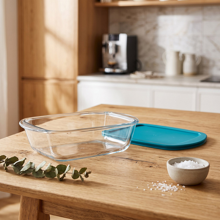 Блюдо для запекания и выпечки COOK&STORE 1.2л 23х15x7см прямоугольное с крышкой