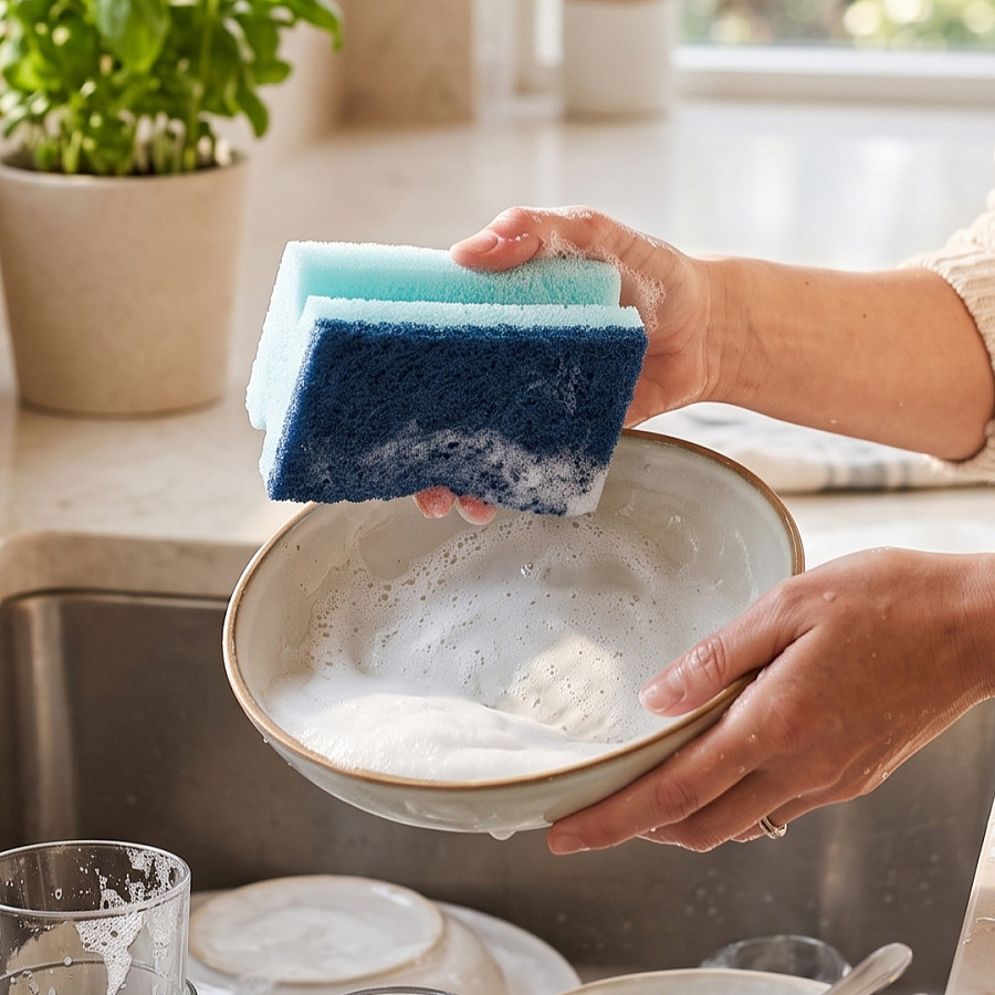 Губка с энзимами профилированная PRO CLEAN, 3 шт.