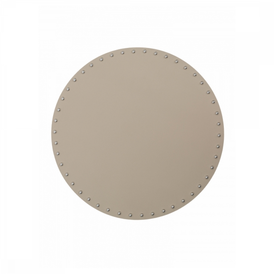 Сервировочная салфетка BEIGE с заклепками, серо-бежевая