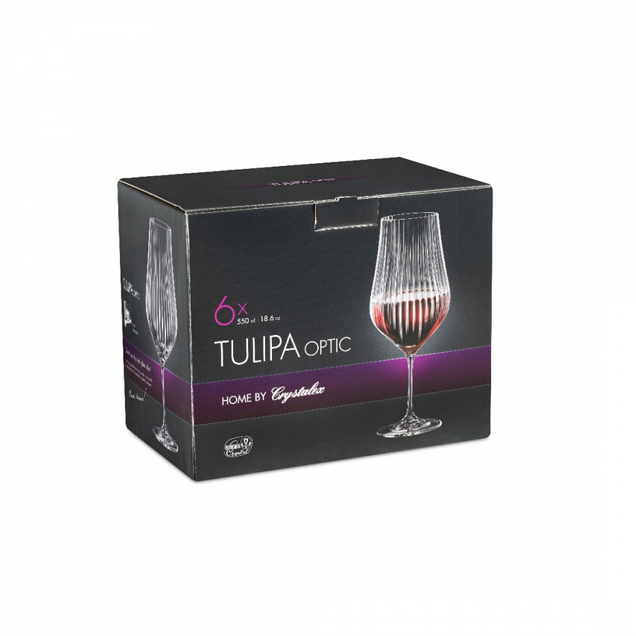 Набор бокалов для вина TULIPA OPTIC 6шт
