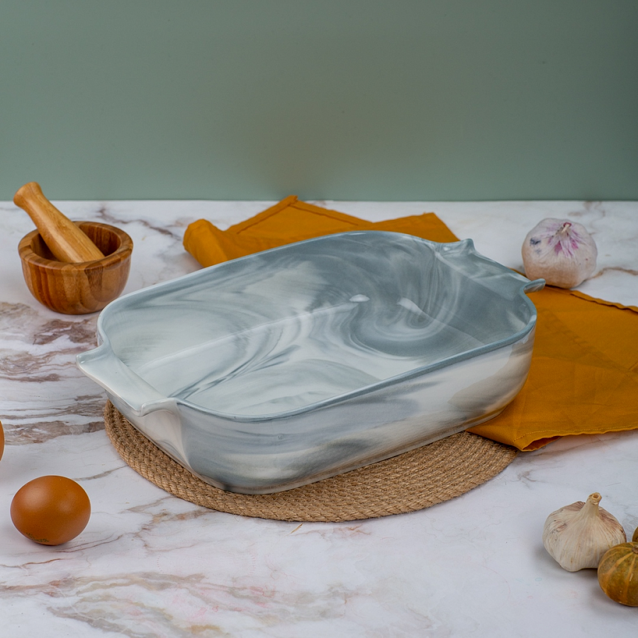 Форма для запекания фарфоровая MARBLE 34
