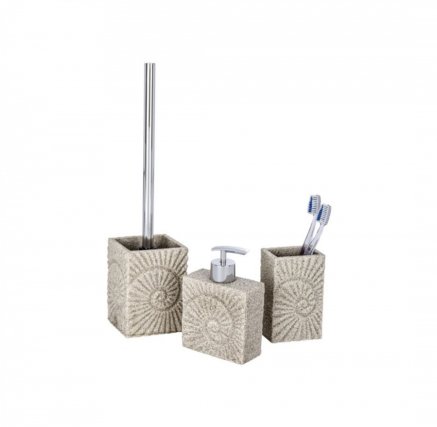 Стакан для зубных щеток FOSSIL beige