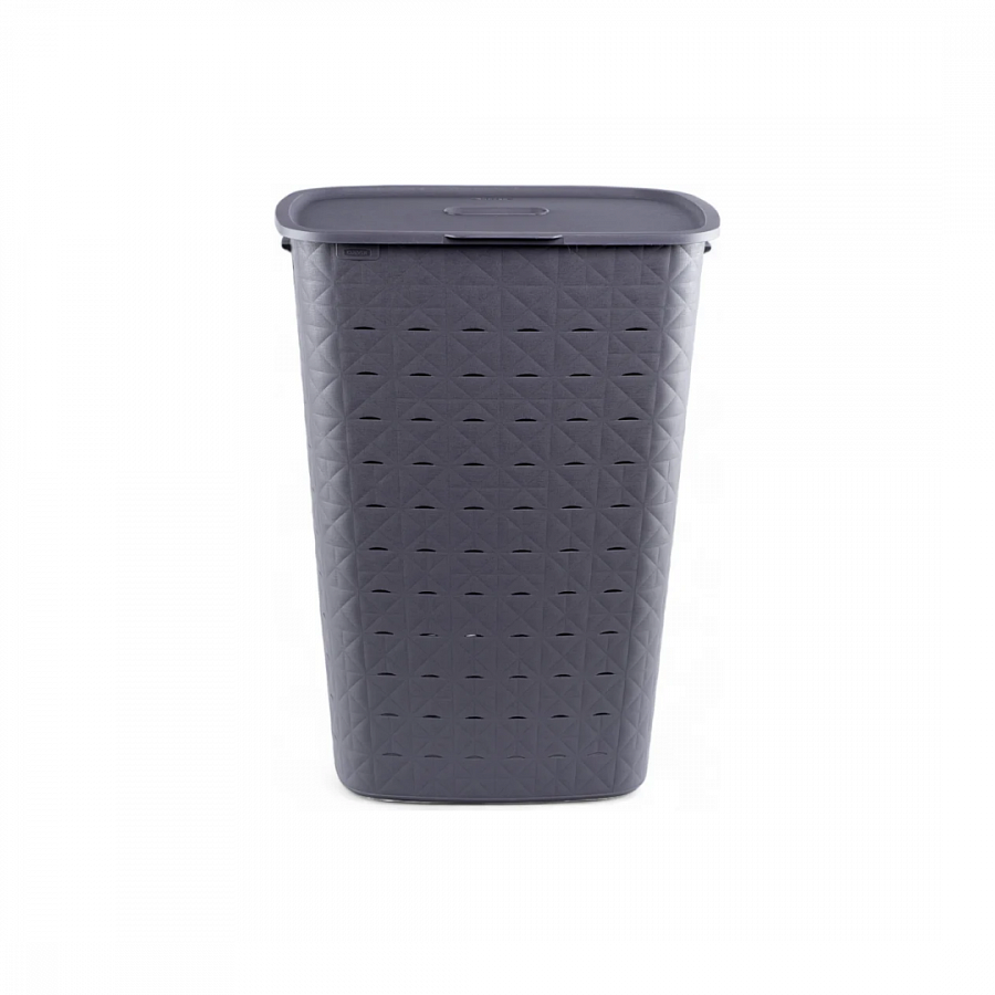 Корзина для белья SOFTEX тёмно-серая 56л