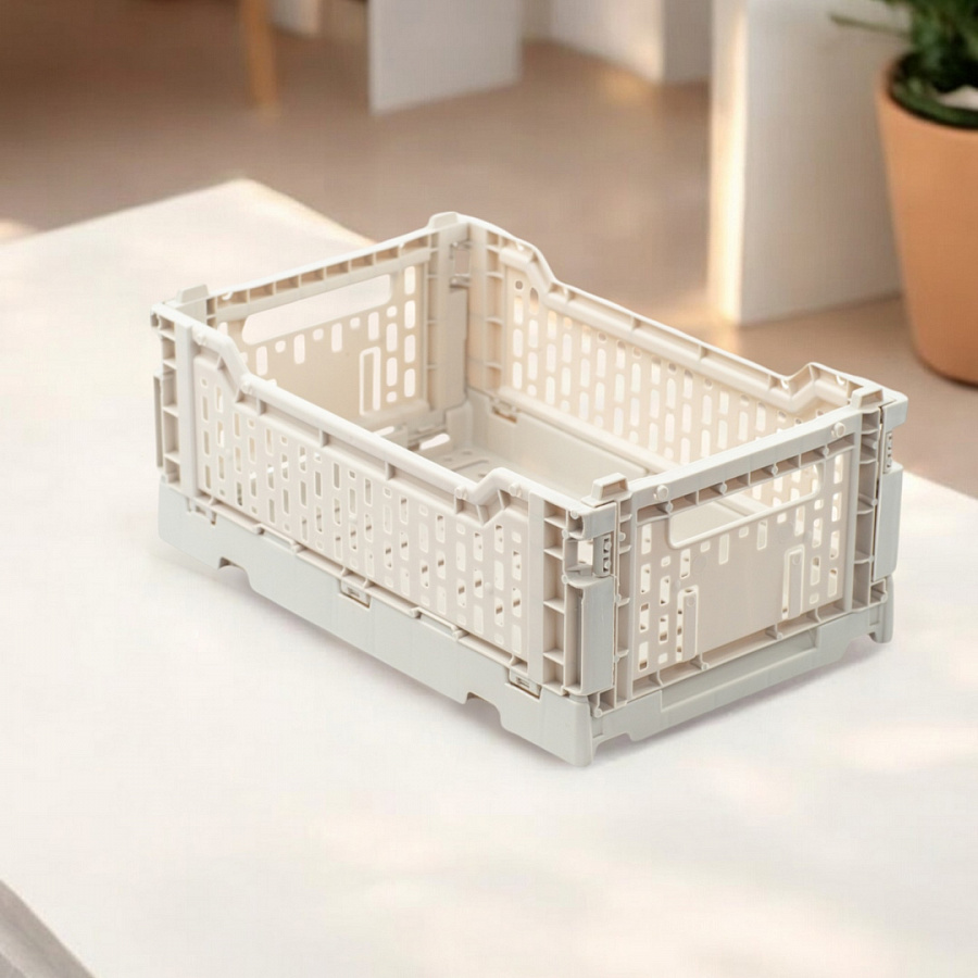 Корзина для хранения складная CASSA S слоновая кость 4л