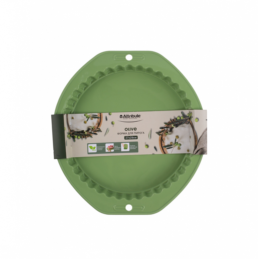 Форма для пирога силиконовая OLIVE 27х29см с волнистым краем