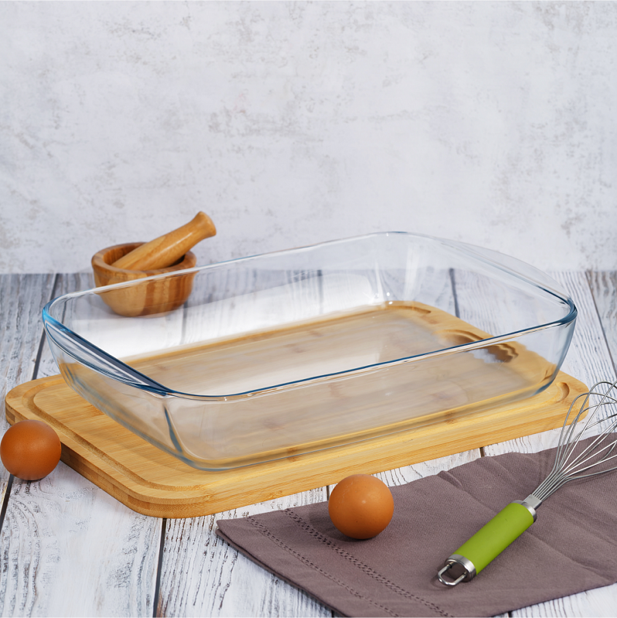 Форма для запекания и выпечки с крышкой COOK&STORE XL 4.9л 40х27х7см прямоугольная
