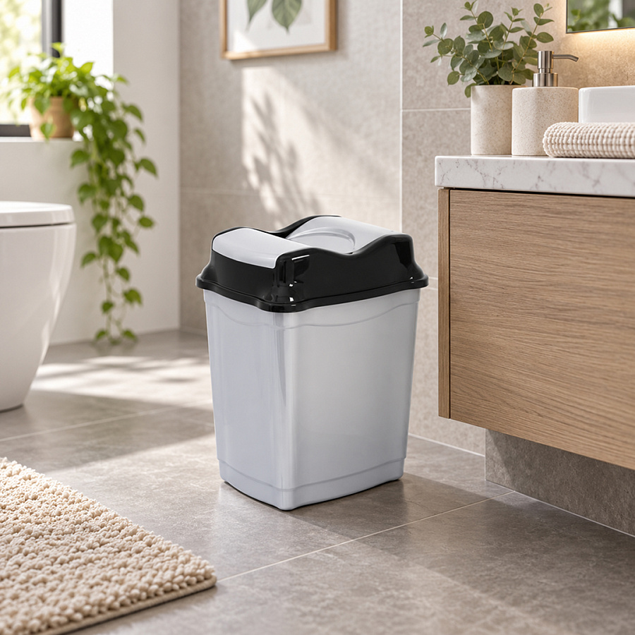 Ведро для мусора WHIRLPOOL серое 9л