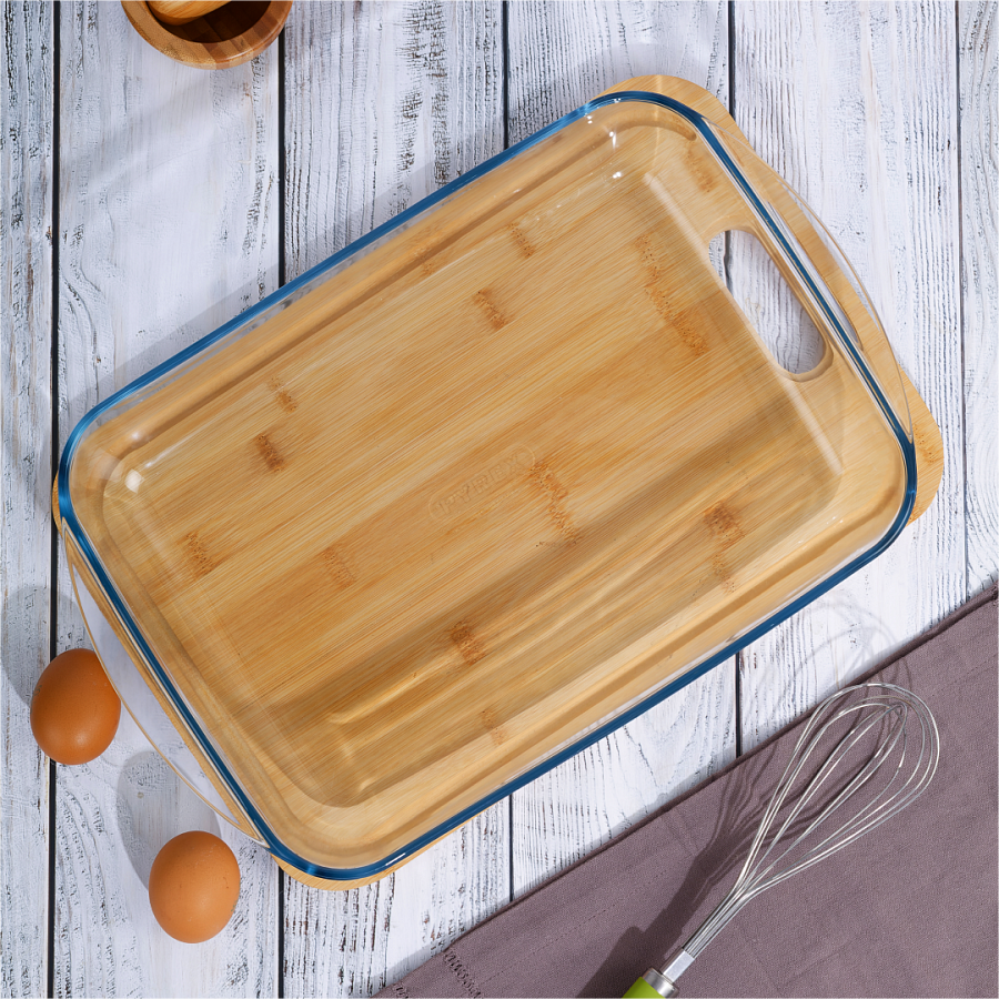 Форма для запекания и выпечки с крышкой COOK&STORE XL 4.9л 40х27х7см прямоугольная