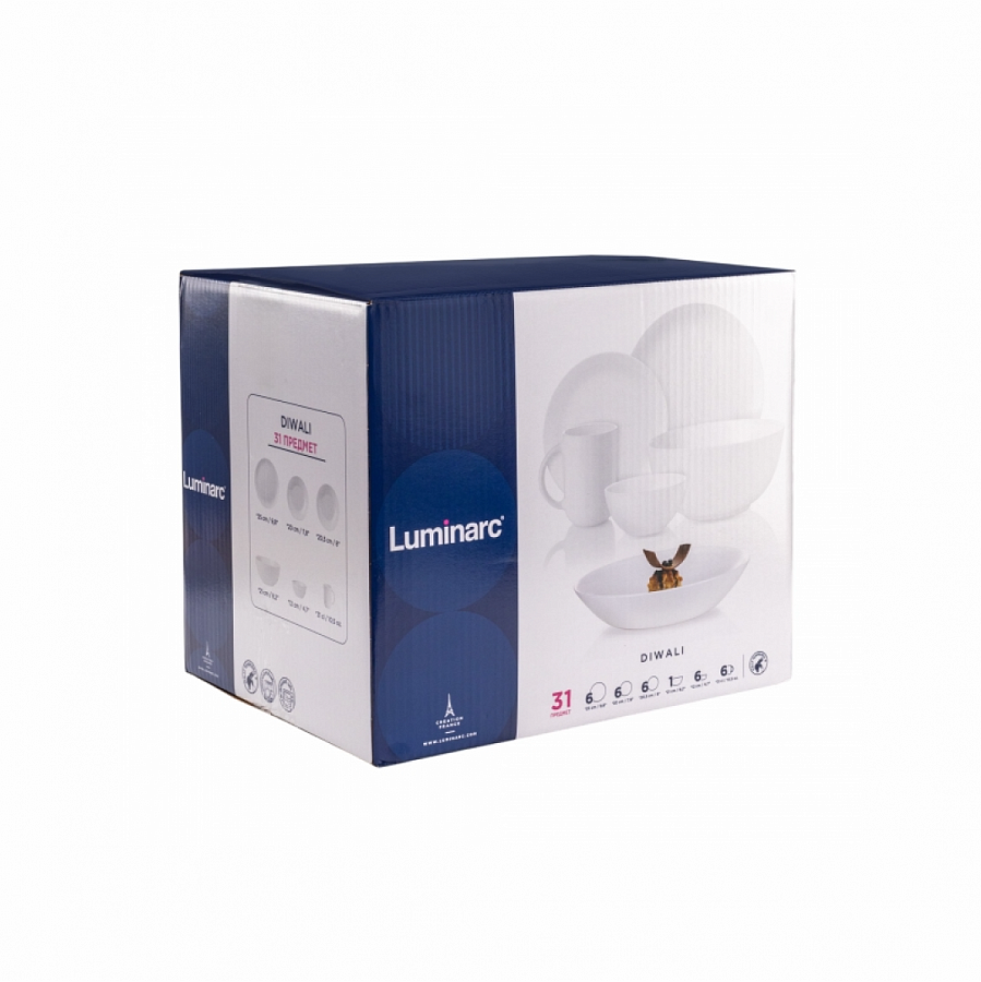 Столовый набор DIWALI WHITE 31 предметов