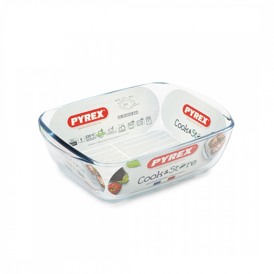 Блюдо с крышкой Cook <(>&<)> Store 28х20x8см 2.5л прямоугольное