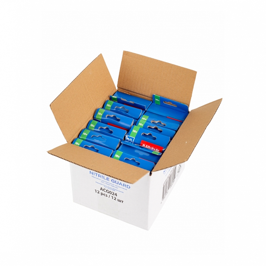 Перчатки NITRILE GUARD одноразовые нитриловые M/L 10шт черные