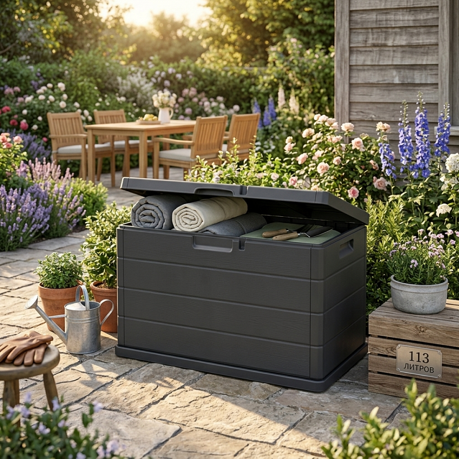 Ящик садовый Urban Storage Box 113л граф