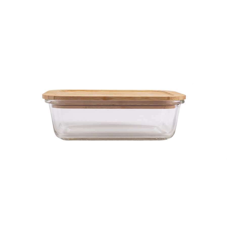 Контейнер из боросиликатного стекла с бамбуковой крышкой BAMBOO TOUCH 1040мл
