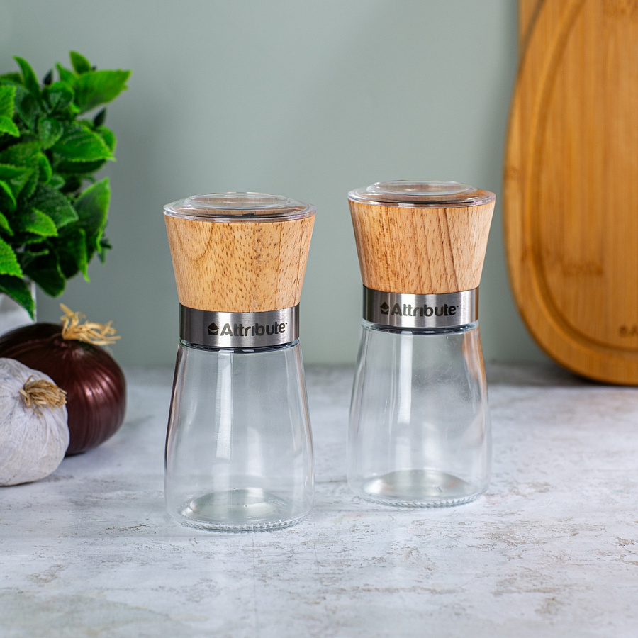 Набор мельниц для специй SPICE WOOD, 2шт