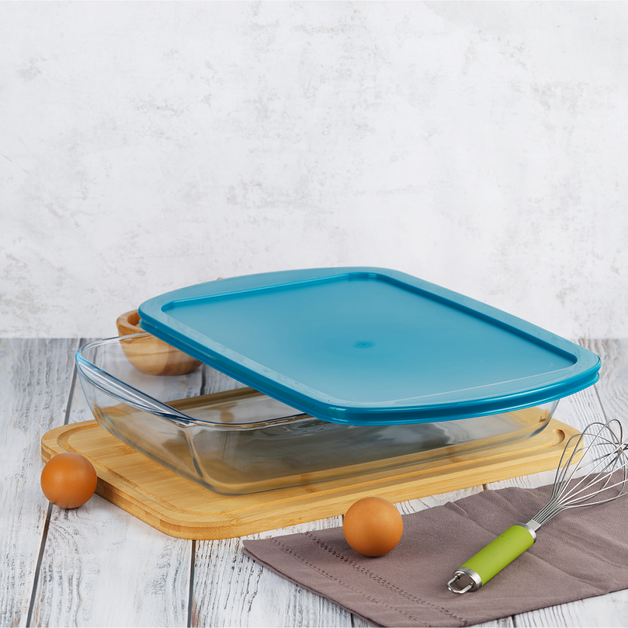 Форма для запекания и выпечки с крышкой COOK&STORE XL 4.9л 40х27х7см прямоугольная