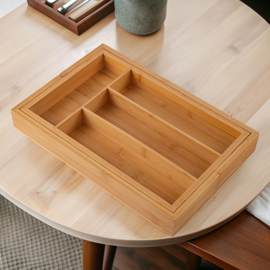 Лоток для столовых приборов BAMBOO TOUCH раздвижной 23.5-35.5х35х4.5см