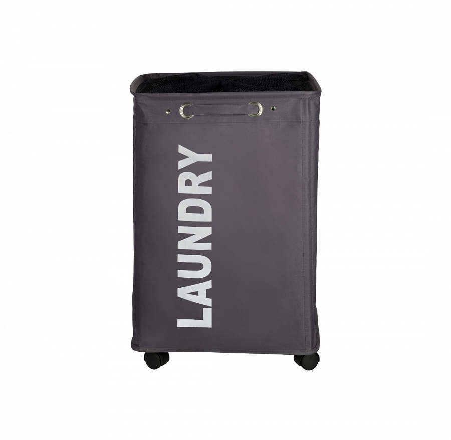 Корзина для белья QUADRO серая