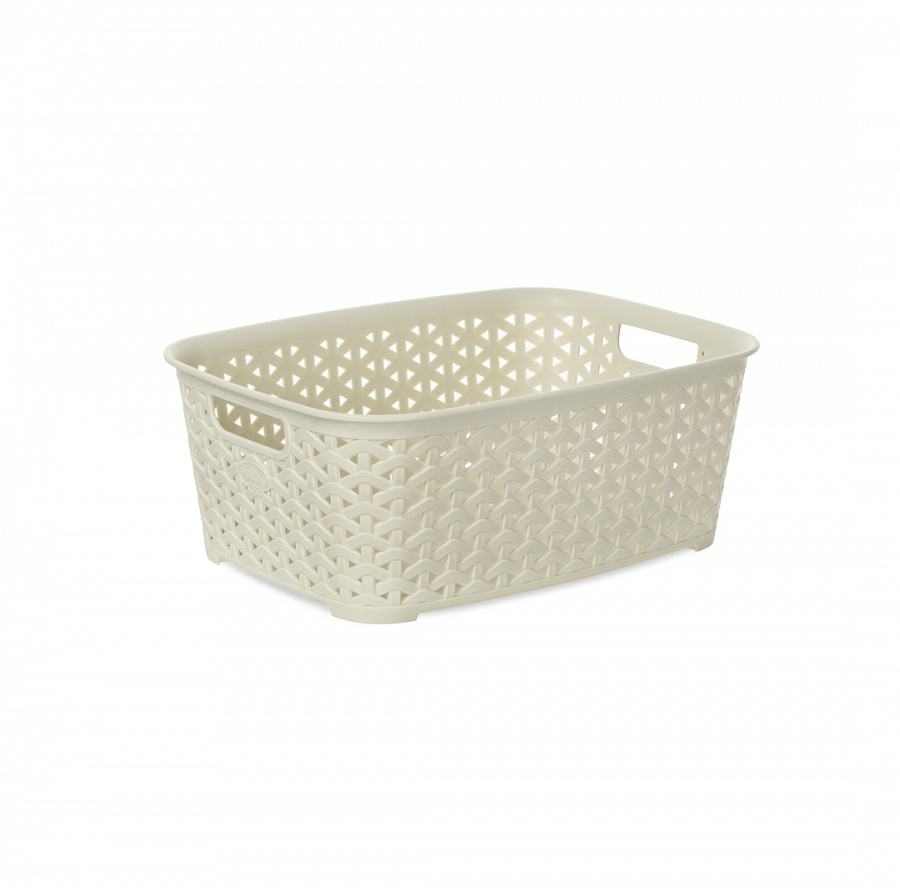 Корзина RATTAN слоновая кость 21.3х29х11см