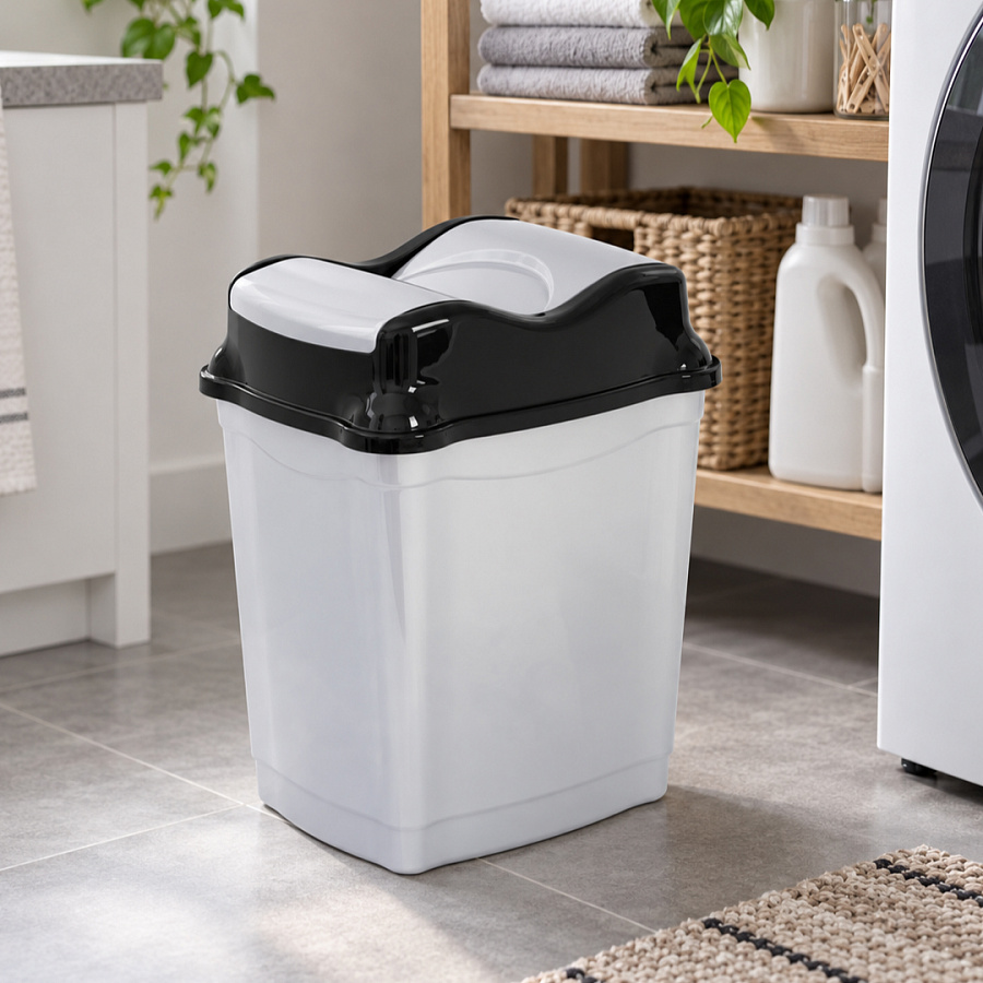 Ведро для мусора WHIRLPOOL серое 9л