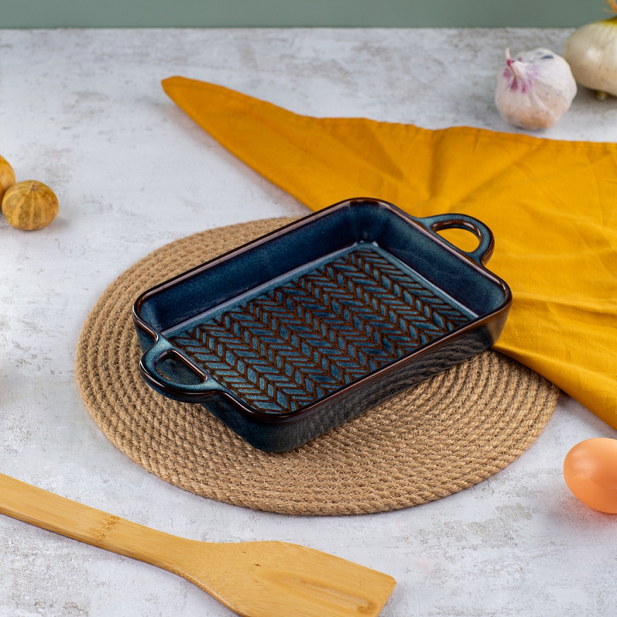 Форма для запекания керамическая GLAZE 26.5x15x3,5см прямоугольная
