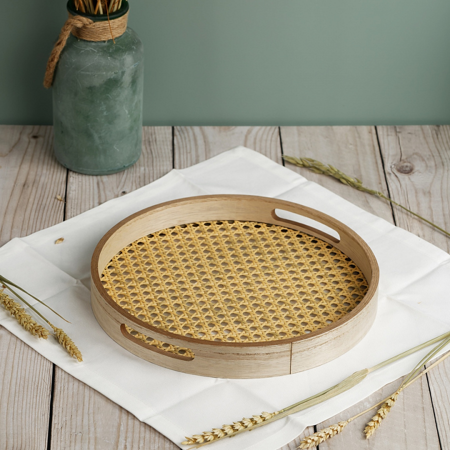 Поднос круглый RATTAN 30см