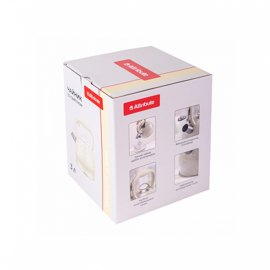 Чайник GRANITE cream 3л со свистком