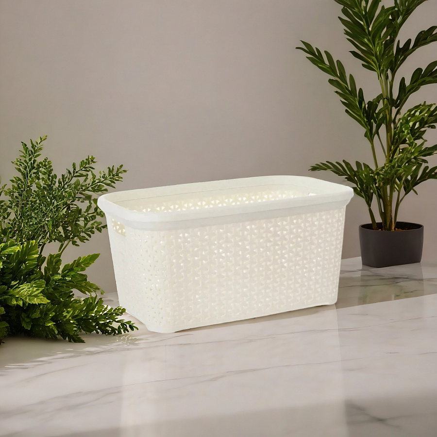 Корзина RATTAN слоновая кость 26х19.5х9см