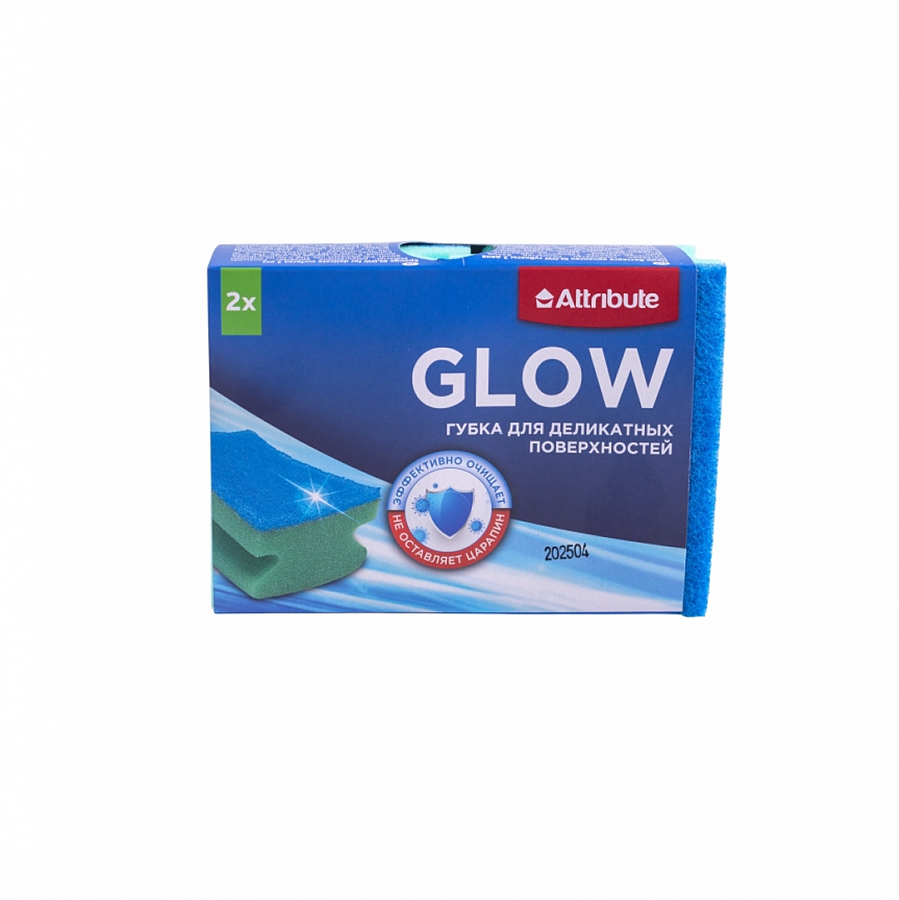 Губка GLOW для деликатных поверхностей 2шт