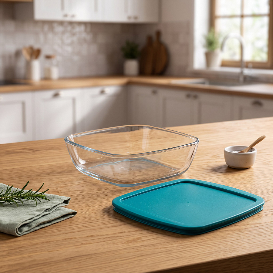 Блюдо с крышкой Cook <(>&<)> Store 25x22x7см 2.2л квадратное