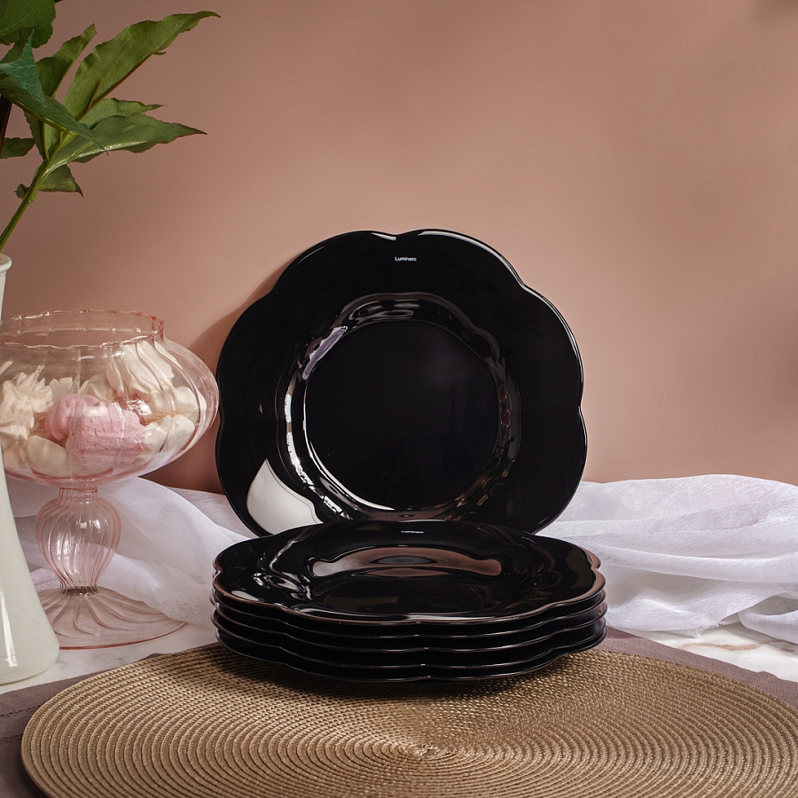 Набор столовый FLORE OPAL&BLACK 18предметов